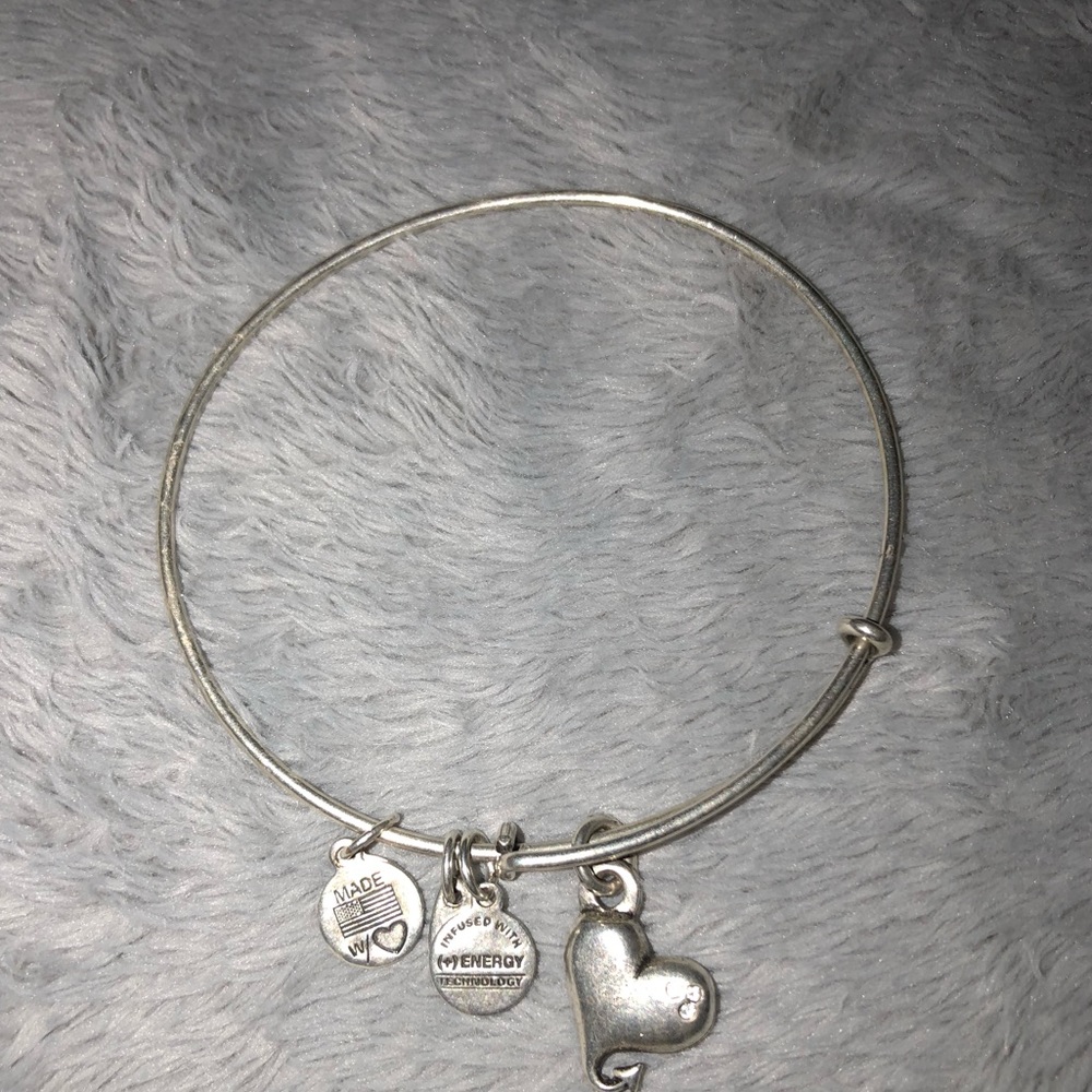 Alex and Ani silver heart bracelet